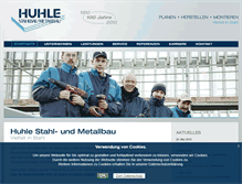 Tablet Screenshot of huhle-stahlbau.de